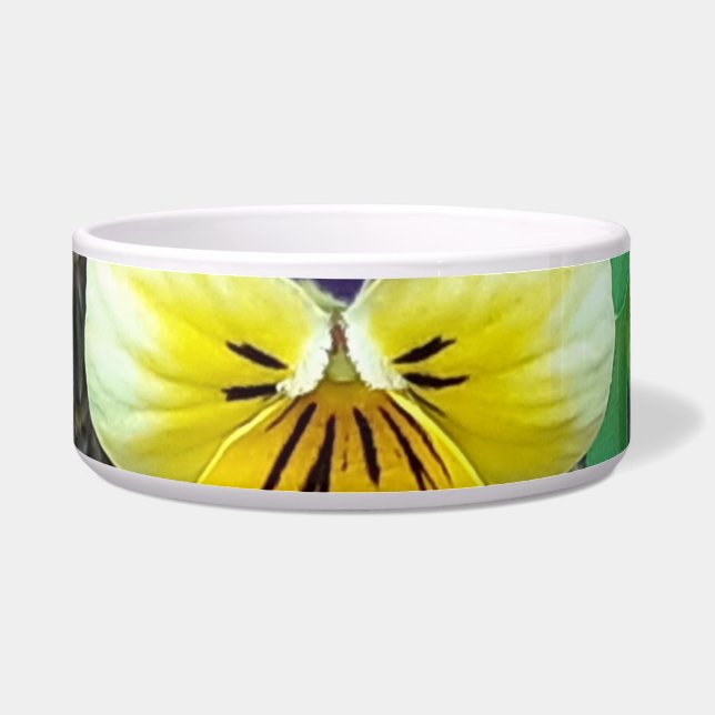 Tigela Pet Bowl Pansy Púrpura e Amarela (Frente)