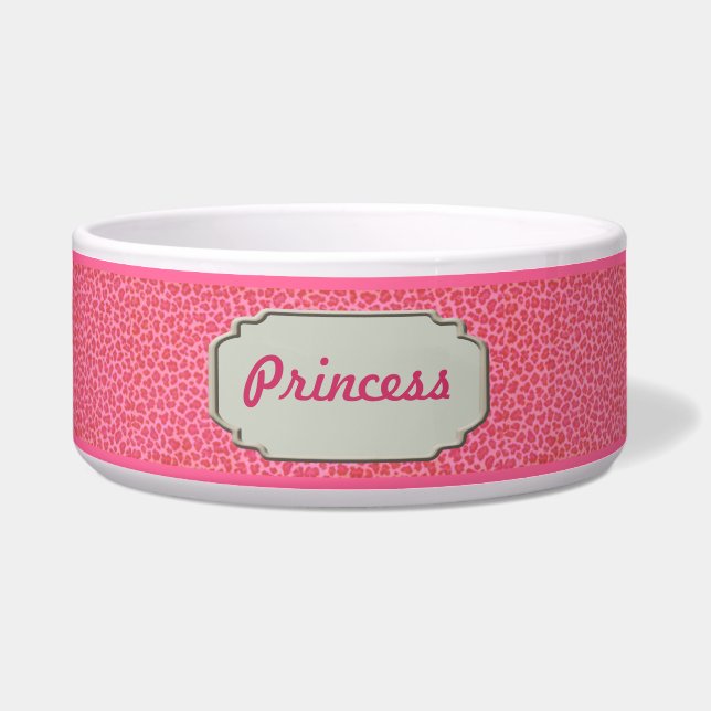 Tigela Pet Bowl - Pele Rosa Rosa Personalizada (Frente)