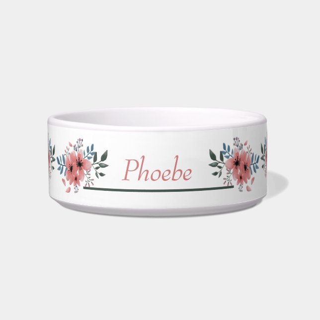 Tigela Pet Bowl Personalizada Placa de Cor Branca Adoráve (Frente)