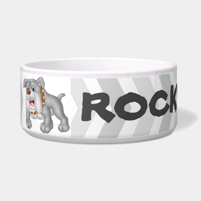 Tigela Pet Bowl Personalizado/Bull Cão (Frente)