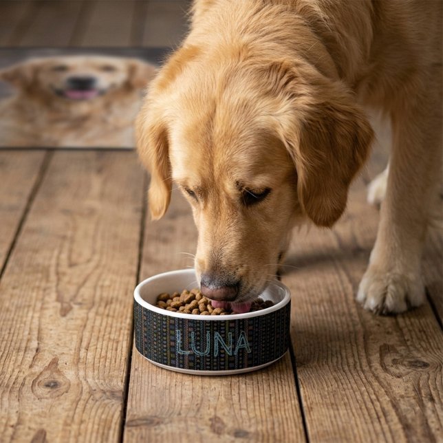 Tigela Pet Bowl personalizado de arte popular escandinava (Criador carregado)