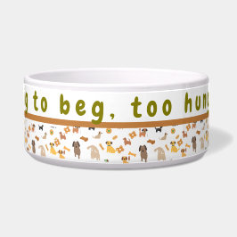 Tigela Pet Bowl Personalizado De Cão Grande E Engraçado P