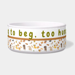 Tigela Pet Bowl Personalizado De Cão Grande E Engraçado P