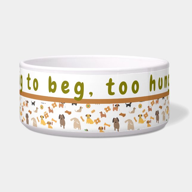Tigela Pet Bowl Personalizado De Cão Grande E Engraçado P (Frente)