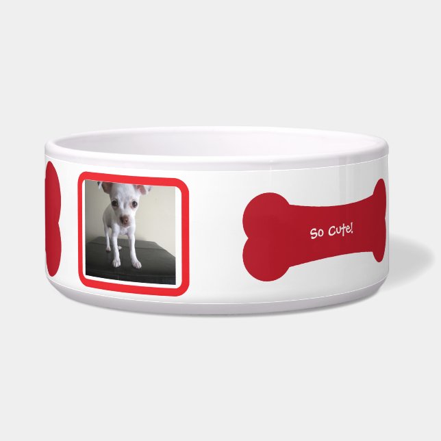 Tigela Pet Bowl Personalizado de Cão Vermelho (Direita)