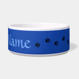 Tigela Pet Bowl Personalizado de Impressão de Pata Azul