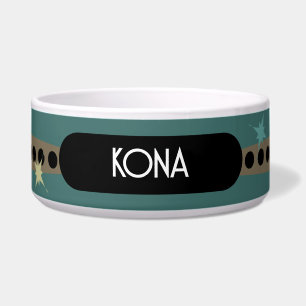 Tigela Pet Bowl Personalizado Retro: Na moda e Vibrante
