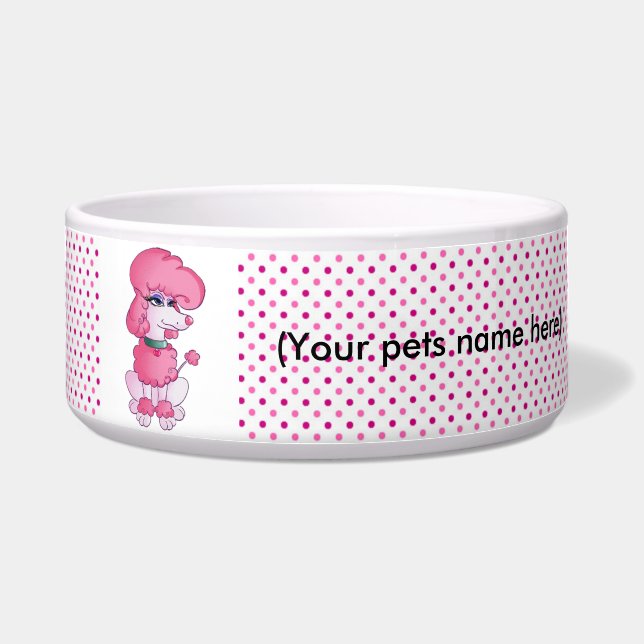 Tigela Pet Bowl/Poodle Personalizado (Frente)