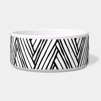 Tigela Pet Bowl preto e branco