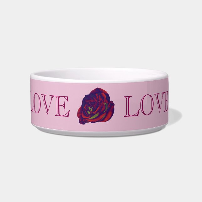 Tigela Pet Bowl rosa vermelha (Frente)