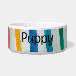Tigela Pet Bowl Têxtil com Texto PUPPY