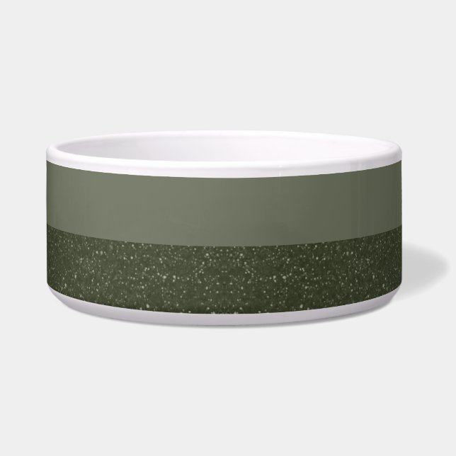 Tigela Pet Bowl Verde de Moisés de Dois Tons - Personaliz (Frente)