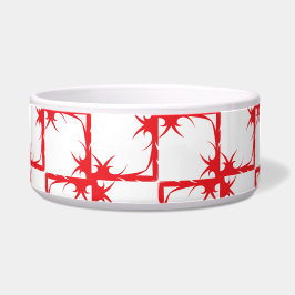 Tigela Pet Bowl Vermelho e Branco Negrito