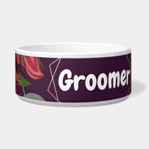 Tigela Pet Bowls Personalizadas Plum Purple Rosa Dourada