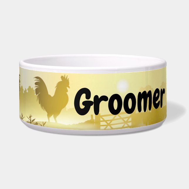 Tigela Pet Bowls Personalizados - Fazenda Sunny Morning (Frente)
