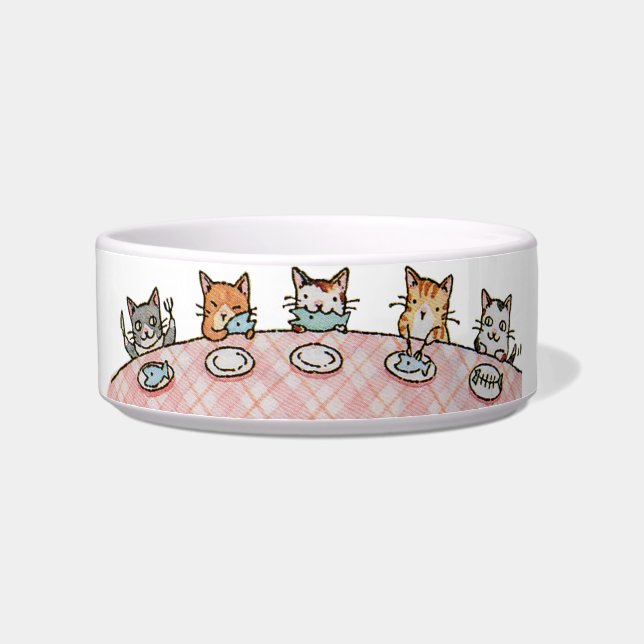 Tigela Pet Cat Bowl de Banquete Cerâmico de rico (Esquerda)