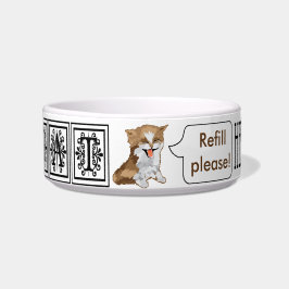 Tigela Pet CAT Medium Bowl "Eu sou Cat Me Ouça Rar"