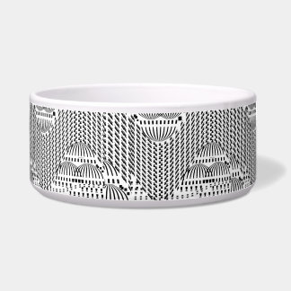 Tigela Pet de Cachorro Branco e Negro