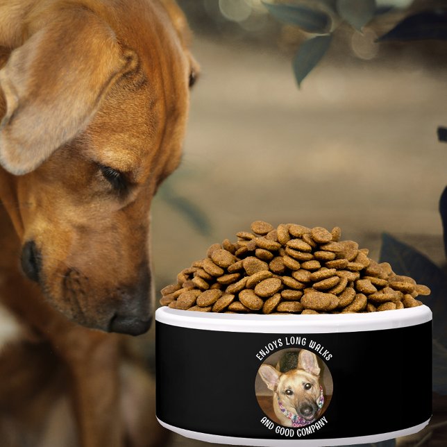 Tigela Pet de Cotação de German shepherd de Tan Preto de  (Custom Photo Black Tan German Shepherd Quote Pet Bowl)