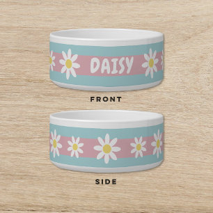Tigela Pet De Gato De Cachorro Daisy Flowers