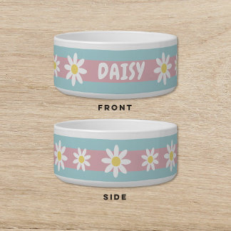 Tigela Pet De Gato De Cachorro Daisy Flowers