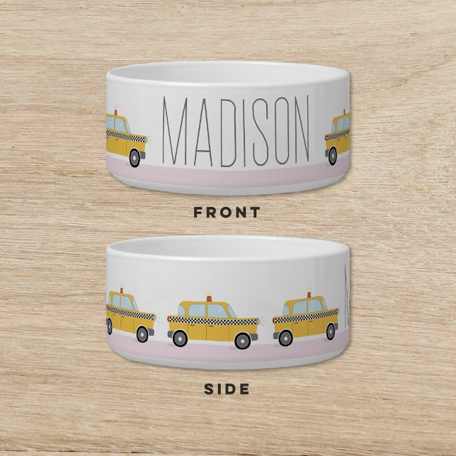 Tigela Pet De Gato De Taxi NYC (Criador carregado)