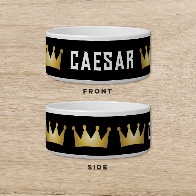 Tigela Pet de Gato Dourado Preto-Coroa (Criador carregado)