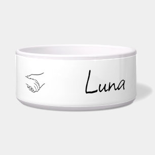 Tigela Pet De Tipografia De Linha Personalizada