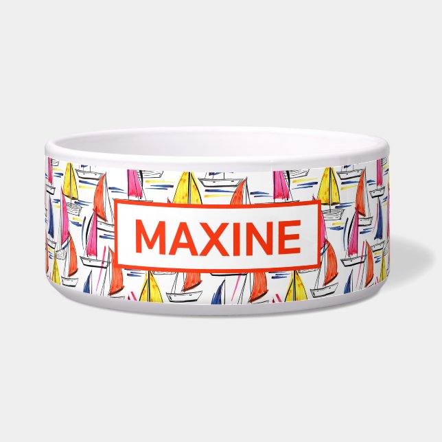 Tigela Pet de Verão náutico para navegação em veleiro (Frente)