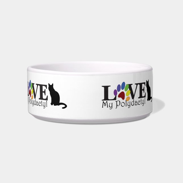 Tigela Pet Dish Polydactyl LOVE (Frente)