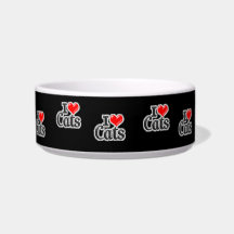 Pet I Love Cats water bowl ou comida Dish