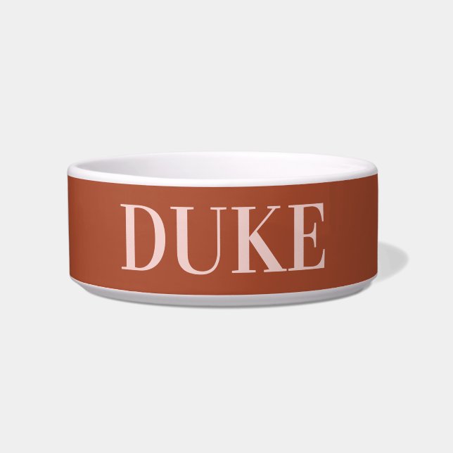 Tigela Pet Laranja Queimado (Frente)