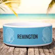 Pet Name Beach Seashells Teal Personalizado