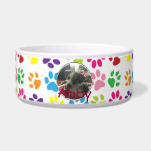 Pet Name personalizado e Photo Paw print Pattern