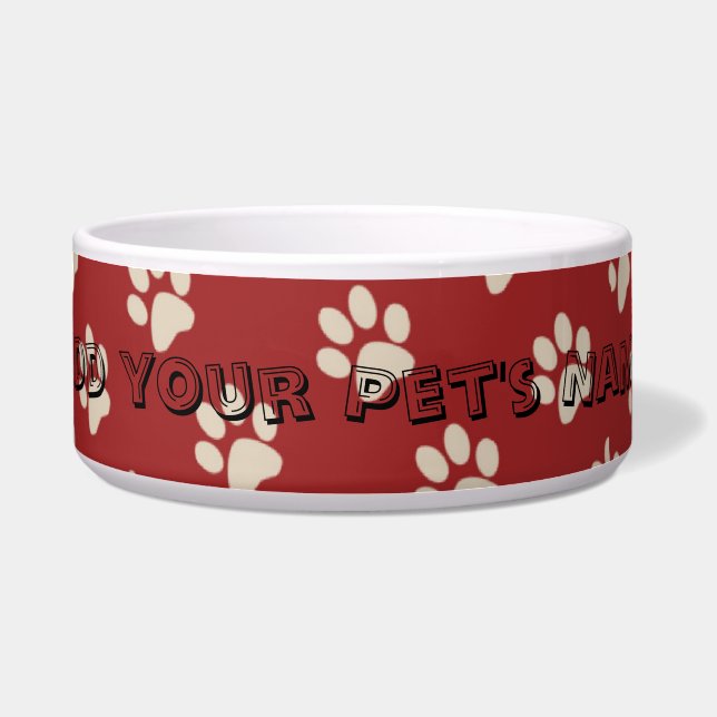 Tigela Pet Paws Dog ou Cat Bowh Dish (Frente)