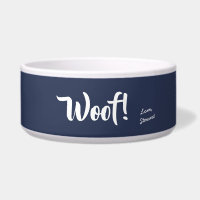 Pet Personalizado Azul e Branco do Marinho de Text