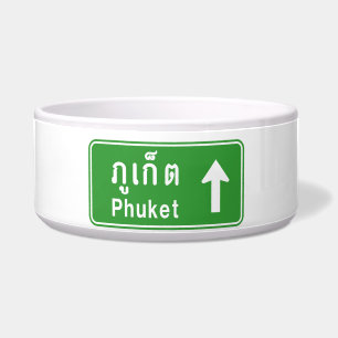 Tigela Phuket Ahead ⚠ Sinal De Tráfego Rodoviário Tailand