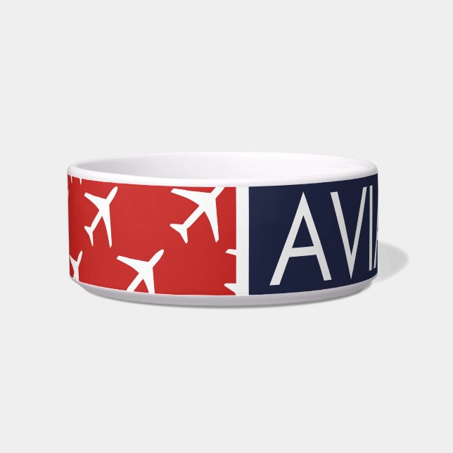 Tigela Piloto de avião de avião de avião branco Funky (Esquerda)