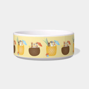 Tigela Pina Colada Pineapple Coconut Pattern