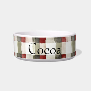 Tigela Pine Green Ivory Red Stripes