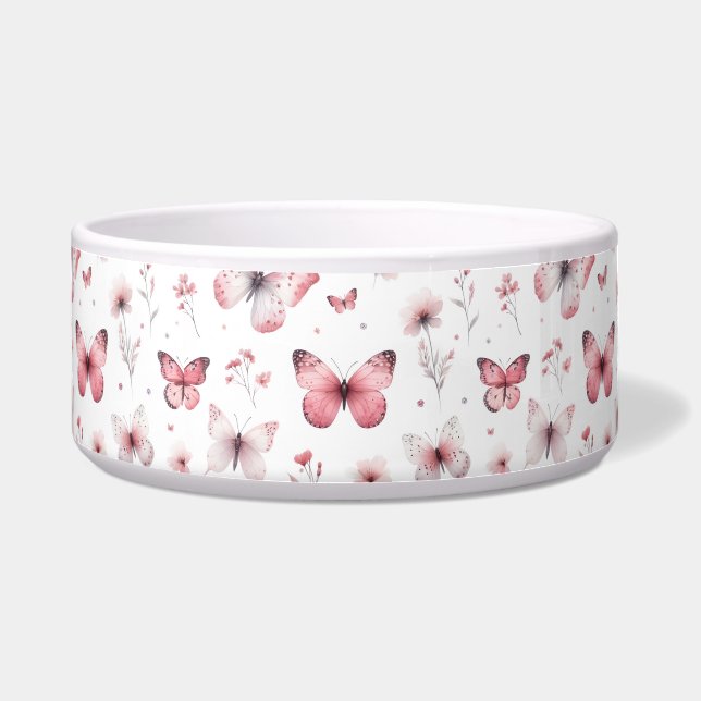 Tigela Pink Butterflies  (Frente)