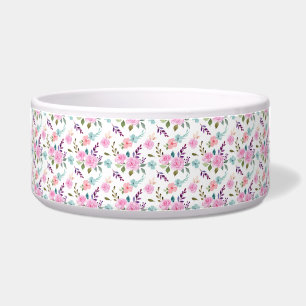 Tigela Pink Flor Watercolor sem costura