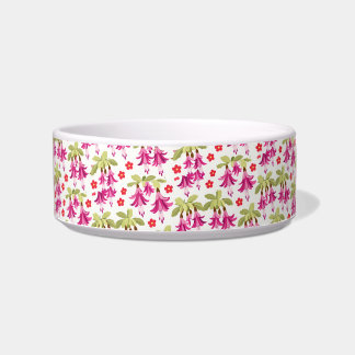 Tigela Pink Fuchsia Floral Pattern – Retro Botanical