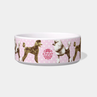 Tigela pink poodle design napf