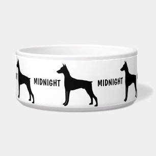 Tigela Pinscher Dog Bowl do Doberman Personalizado