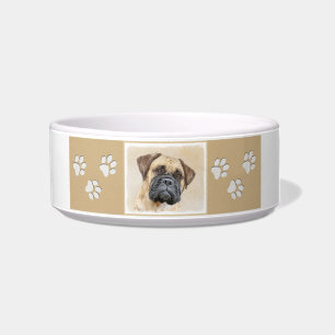 Tigela Pintura Bullmastiff - Arte Cachorra Original