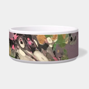 Tigela Pintura de Canvas de Acrilo de Peixe