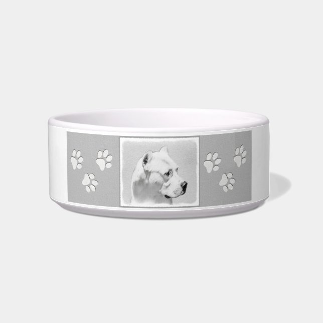 Tigela Pintura de Dogo Argentino - Arte de Cachorro Origi (Direita)