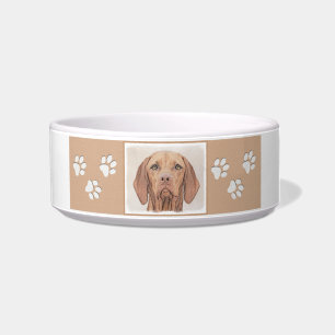Tigela Pintura de Vizsla - Arte Cão Original Bonita