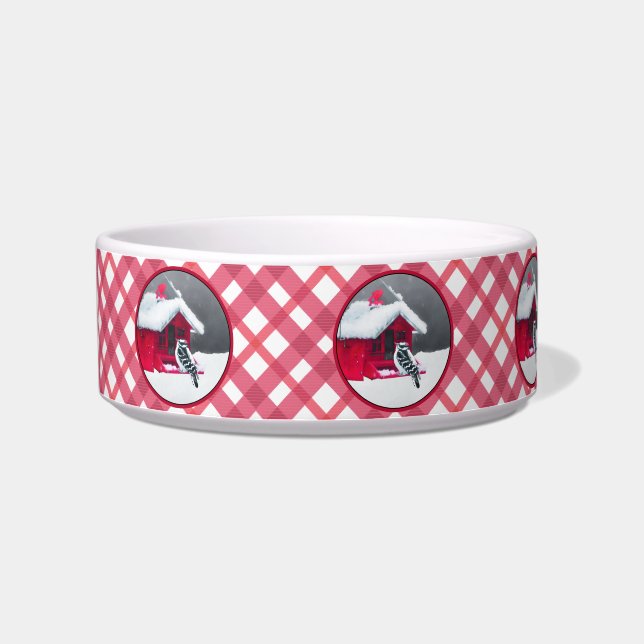 Tigela Pintura do Pica-Pau Downy - Arte Original (Esquerda)